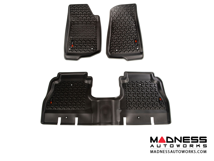 Jeep Wrangler JL All Terrain Floor Liner Kit - Black - 4 Door